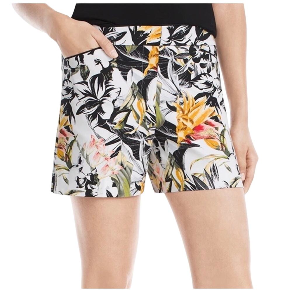White House Black Market 5-inch floral print coastal stretch shorts Size 0